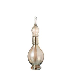 VASE+CAP PHIAL DECO JOE GLASS BEIGE MEDIUM