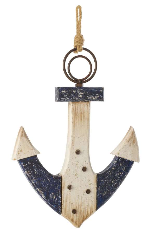 ANCHOR PAULOWNIA WOOD BLUE/WHITE LARGE