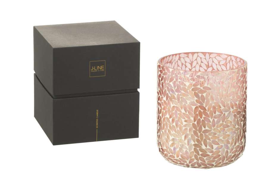 SCENTED CANDLE TENDER ROSE WAX PINK LARGE-120HOURS