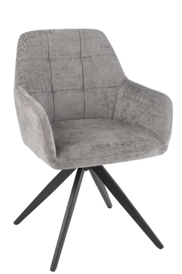 CHAIR LOUNA IRON/ACRYLIC GREY