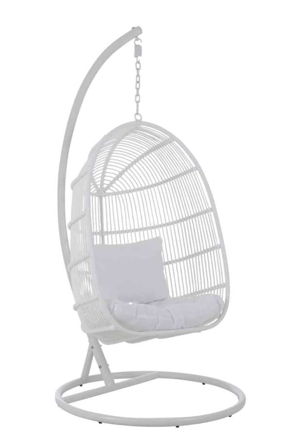 HANGING CHAIR OVAL STEEL WHITE