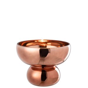 BOWL ROUNDED FOOT GLASS BROWN