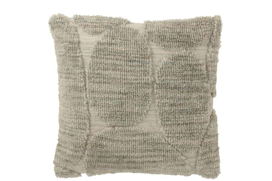 CUSHION STONE PATTERN POLYESTER GREY BLUE