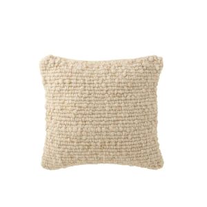 CUSHION WOVEN POLYESTER ECRU