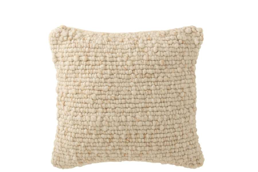 CUSHION WOVEN POLYESTER ECRU
