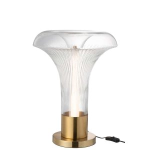TABLE LAMP LED GOLD METAL/GLASS TRANSPARENT