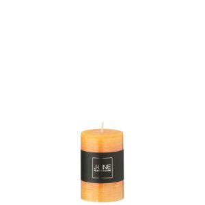 CYLINDER CANDLE LIGHT ORANGE SMALL 18H