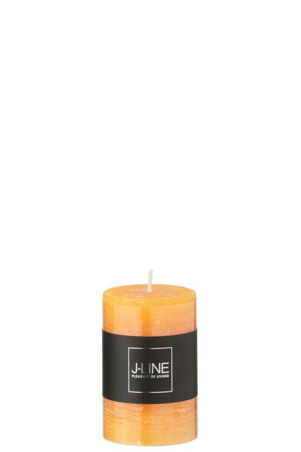 CYLINDER CANDLE LIGHT ORANGE SMALL 18H