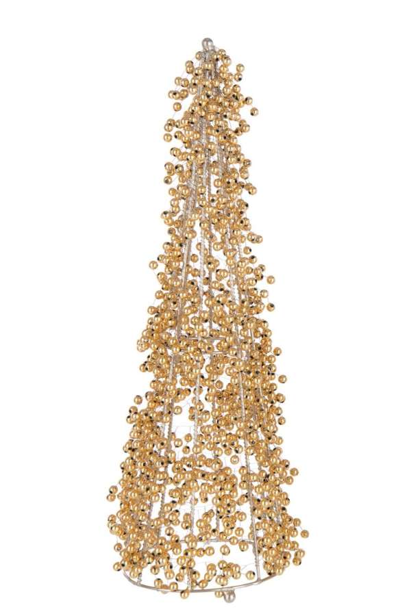 CONE BEADS ACRYLIC GOLD COLORED LARGE