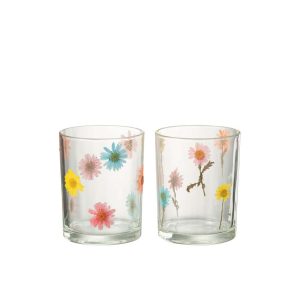 HURRICANE POSY LARGE GLASS MIX ASSORTMENT OF 2