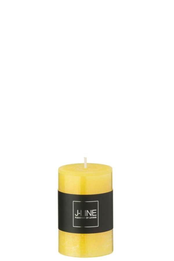 CYLINDER CANDLE YELLOW SMALL 18H