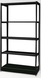 SHOP IN SHOP RACK 6SHELVES SMALL METAL BLACK/WOOD MELAMINE OAK