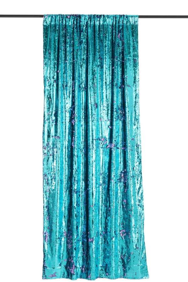 CURTAIN REVERSIBLE SEQUIN BLUE/PURPLE
