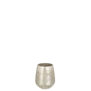 CANDLE HOLDER SPARKLE GLASS GOLD MEDIUM