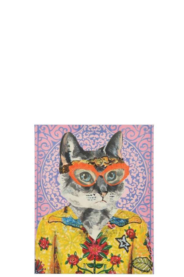 WALL DECO CAT POPART CANVAS MIX SMALL