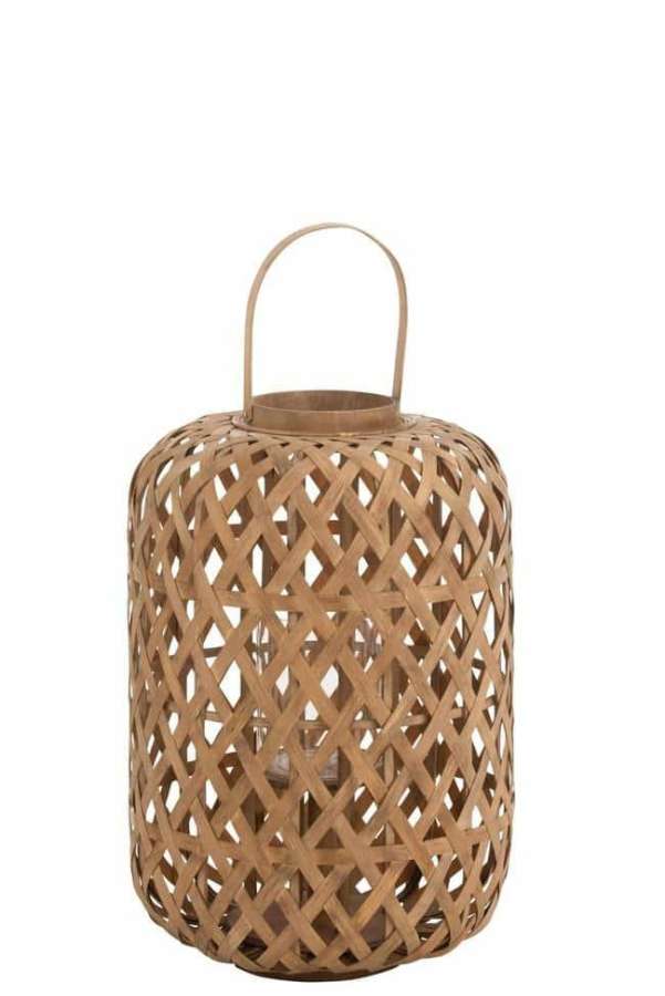 LANTERN GARDEN BAMBOO NATURAL SMALL