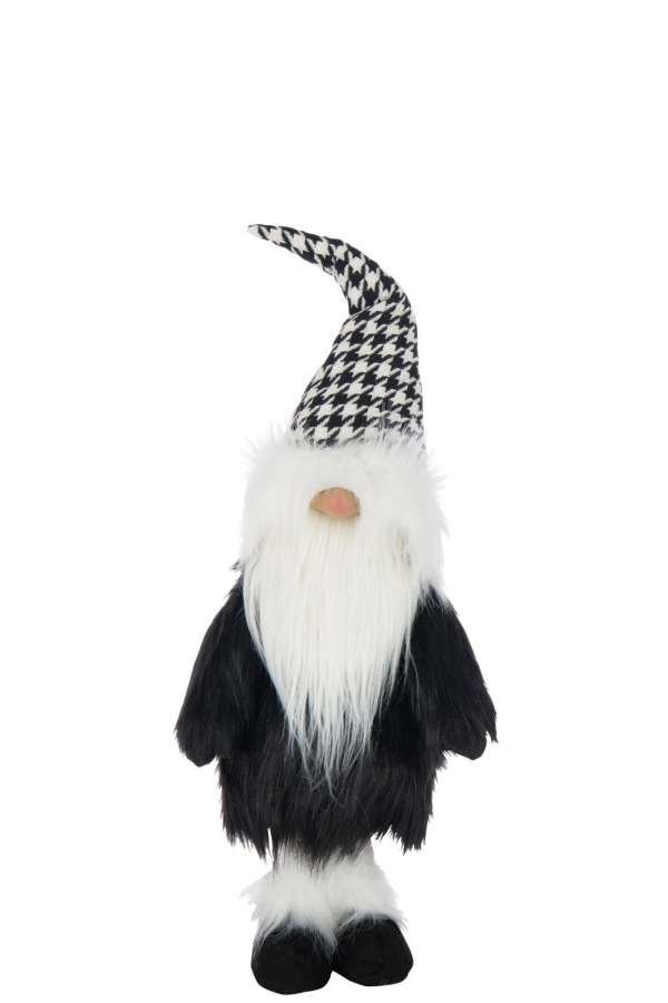 SANTA CLAUS PIED-DE-POULE POLYESTER BLACK/WHITE