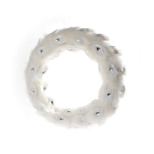 Fjærkrans Hvit 40Cm