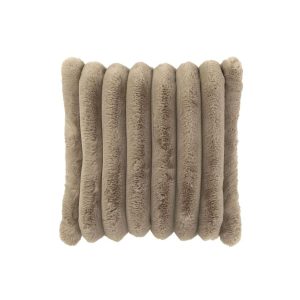 CUSHION LARGE CORDUROY POLYESTER TAUPE