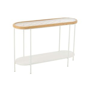 CONSOLE MATI FIR WOOD/IRON NATURAL/WHITE