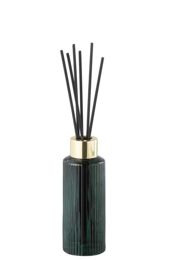 SCENTED OIL CEDAR BREEZE GLASS DARK GREEN SMALL