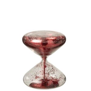 HOURGLASS GLITTERS GLASS RED