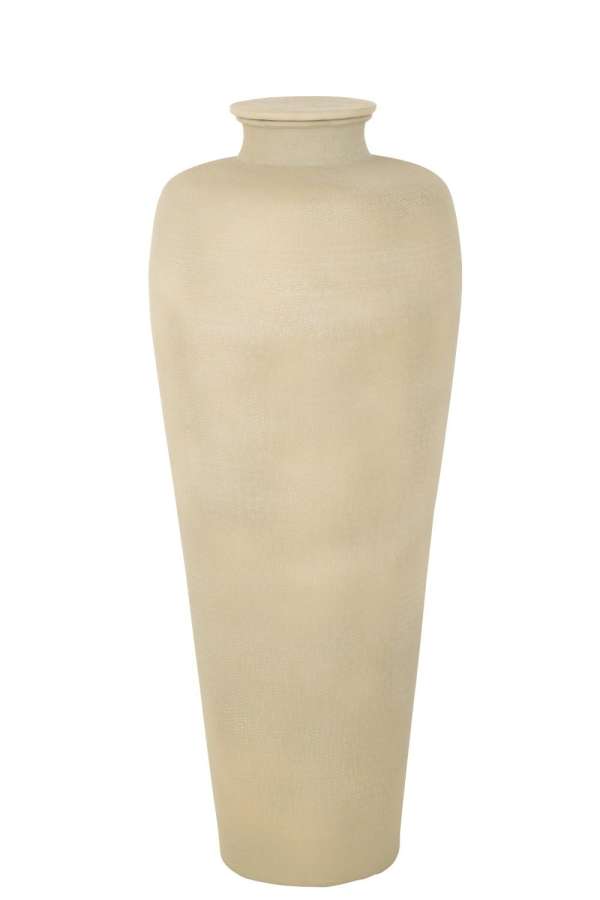 FLOOR VASE FLOOR VASE CYLINDER ALUMINIUM ECRU