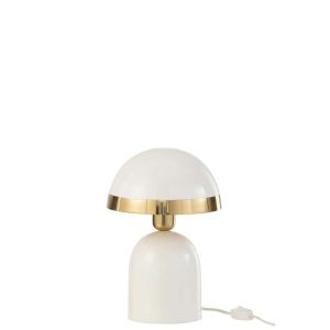 LAMP GOLD BORDER METAL SHINY WHITE
