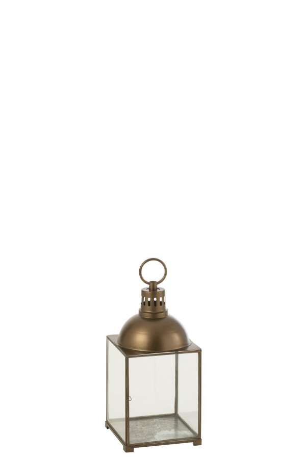 LANTERN HAGRID GLASS/IRON BRONZE S