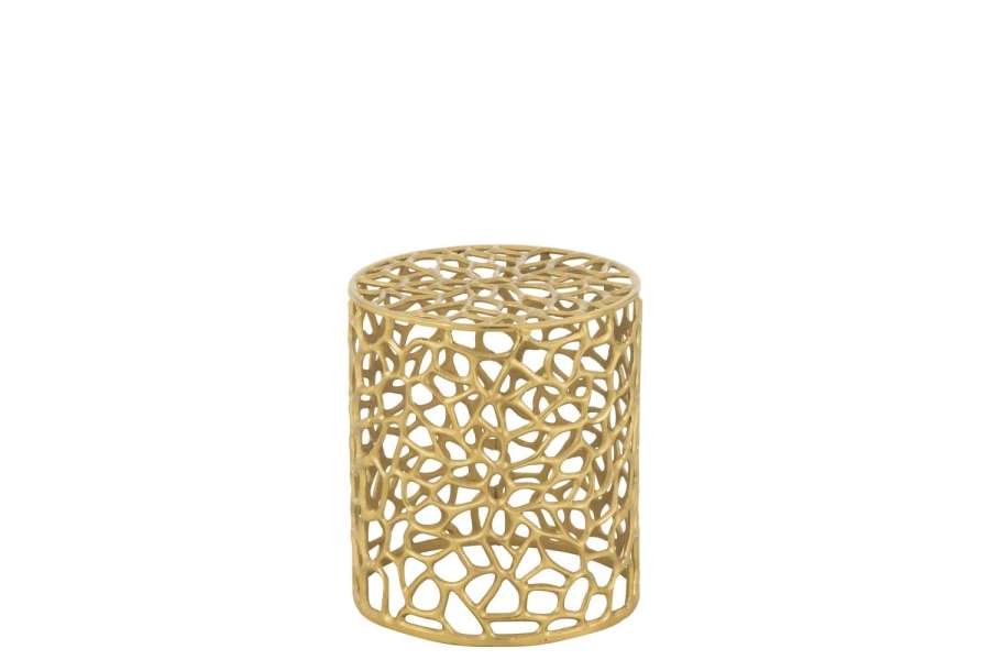 STOOL CYLINDER ALUMINIUM GOLD COLORED
