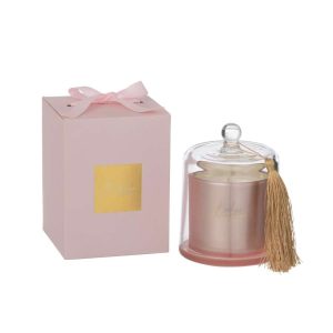 SCENTED CANDLE BELL BONHEUR PINK LARGE-45HOURS