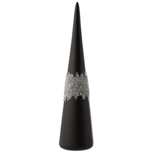 CONE SUGAR MIDDLE DIAMONDS LINE GLASS MATTE BLACK LARGE