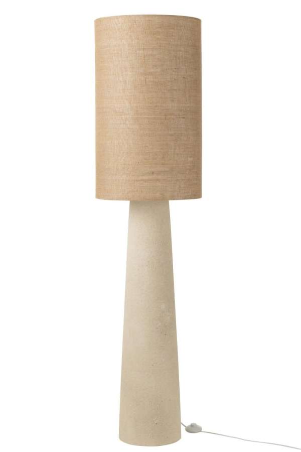 FLOOR LAMP AVA FIBERGLASS/JUTE NATURAL LARGE