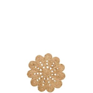 POT HOLDER FLOWER JUTE NATURAL