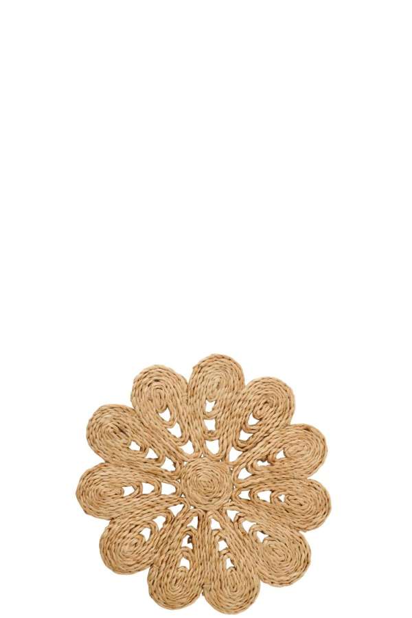 POT HOLDER FLOWER JUTE NATURAL