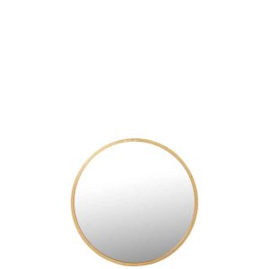 MIRROR MONA ROUND IRON/GLASS GOLD LARGE
