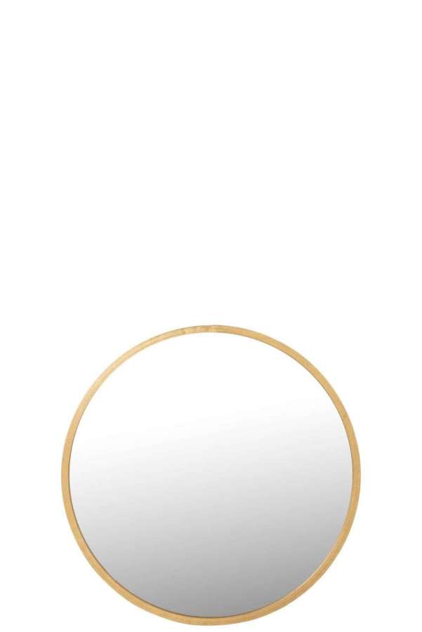 MIRROR MONA ROUND IRON/GLASS GOLD LARGE