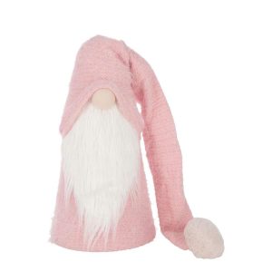 SANTA CLAUS WINTER POLYESTER LIGHT PINK/WHITE LARGE