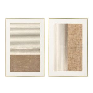 PAINTING LAME ACRYLIC ECRU/TAUPE ASSORTMENT OF 2