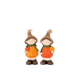 CHILD PUMPKIN CLAY ORANGE/DARK ORANGE LARGE ASSORTMENT OF 2