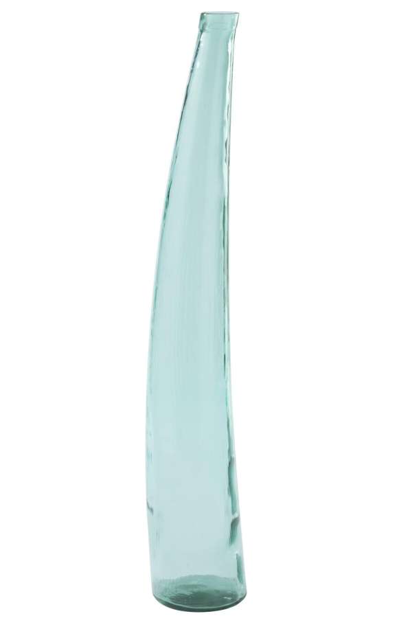 FLOOR VASE GLASS AZURE BLUE