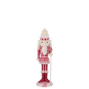 NUTCRACKER CANDY RESIN WHITE/PINK SMALL