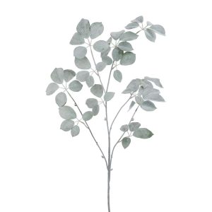 BRANCH SCHEFFLERA FLOCKED PLASTIC GREEN