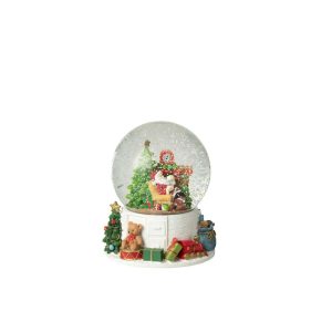 WATER GLOBE SANTA CLAUS CHIMNEY PLASTIC MULTICOLORED