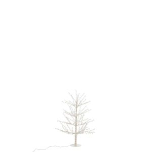 TREE BARE+LED+PEARL METAL WHITE SMALL