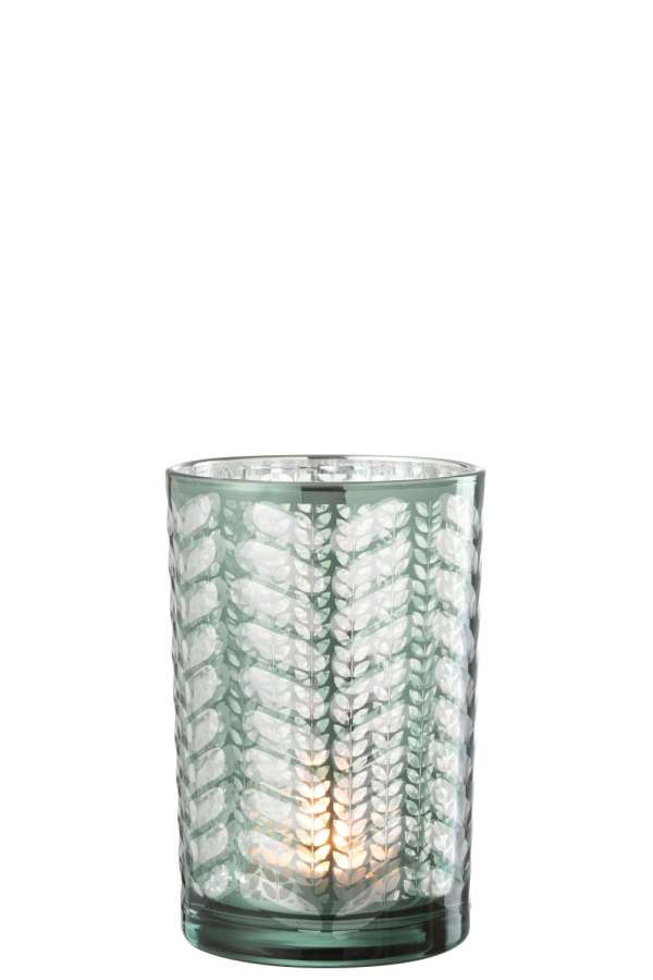 HURRICANE HERRINGBONE GLASS GREEN/SILVER LARGE