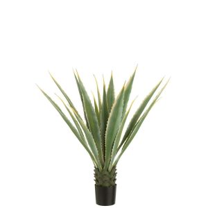 AGAVE YELLOW EDGE POT ARTIFICIAL GREEN