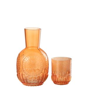 CARAFE+GLASS MAYA GLASS ORANGE