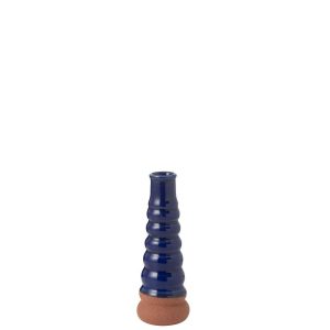VASE LEO BUOYS PORCELAIN BLUE/TERRA