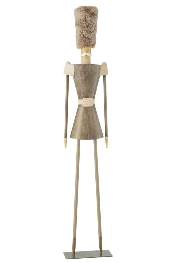 SOLDIER FUR HAT METAL GREY LARGE